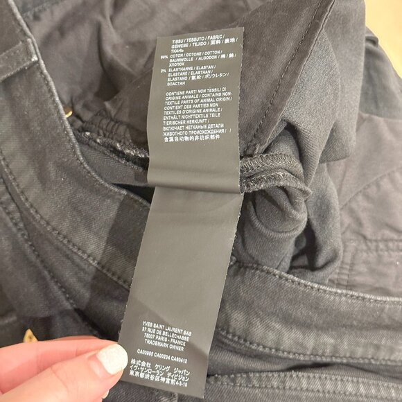 SAINT LAURENT D21 SLIM FIT MEDIUM WAIST MEN'S JEANS 32 D21 W/SL-MW - Picture 16 of 16